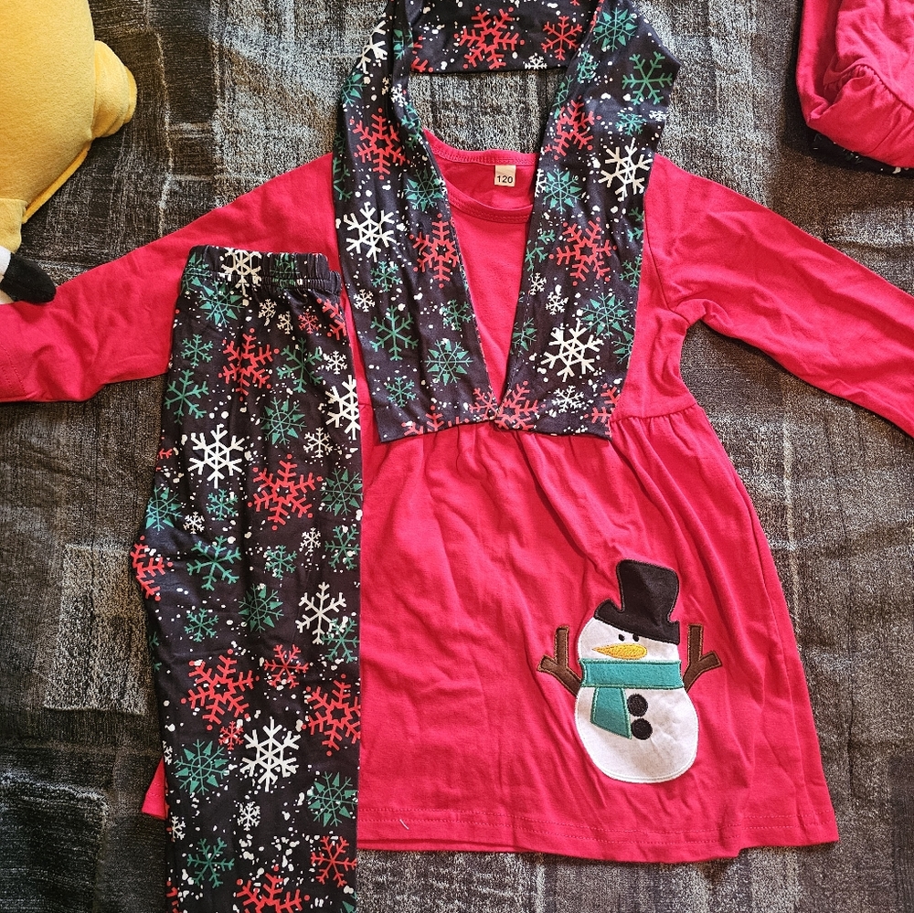 Snowman outfit with scarf size 6